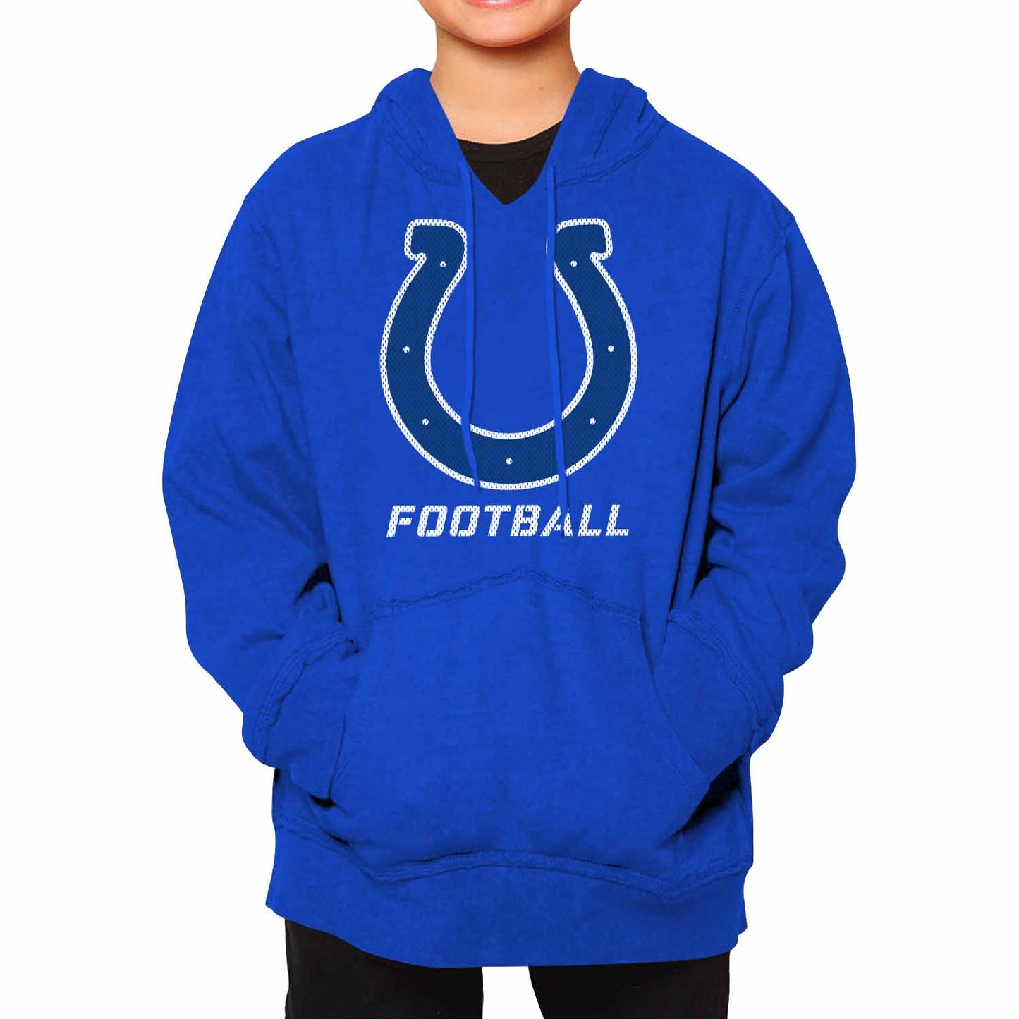 Indianapolis Colts NFL Youth Run City Hoodie- Kids Pro Football Pullover Sweatshirt- Officially Licensed - Royal