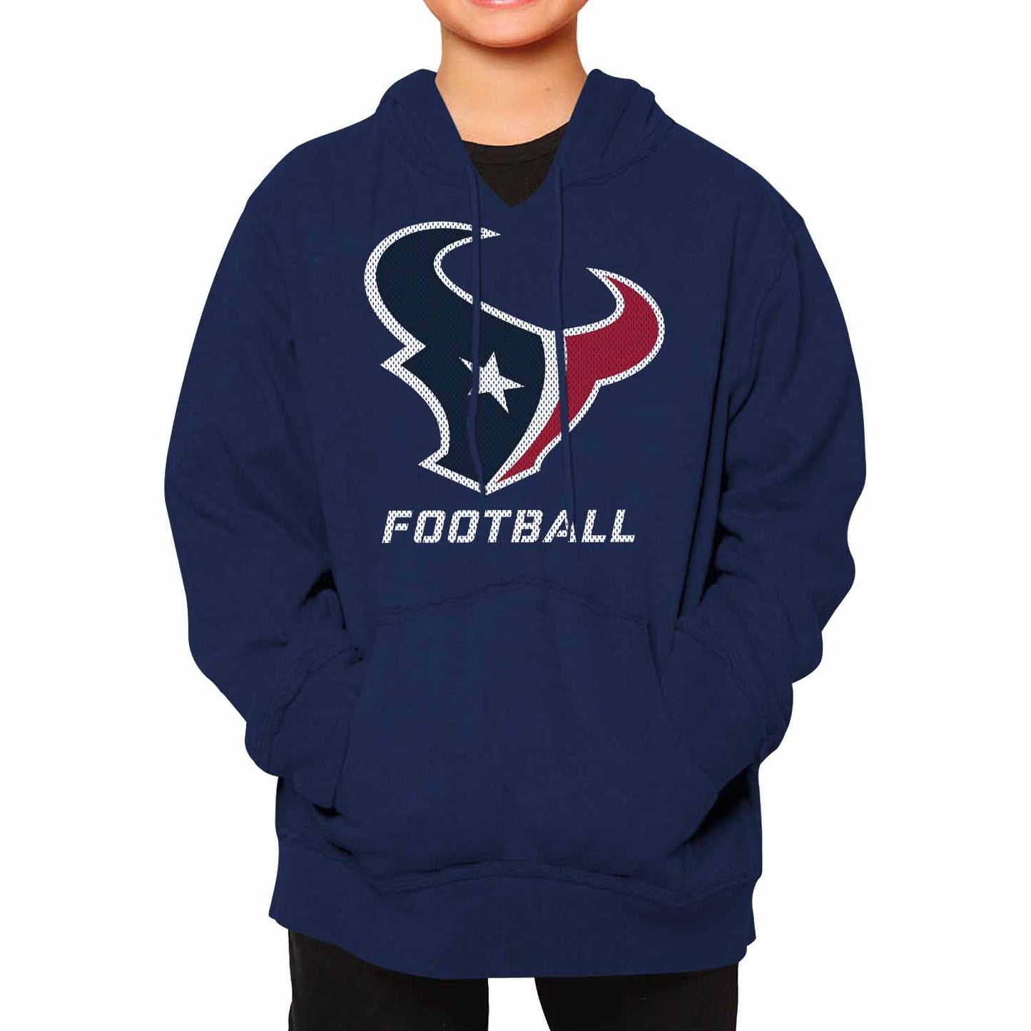 Houston Texans NFL Youth Run City Hoodie- Kids Pro Football Pullover Sweatshirt Kids Clothes - Navy