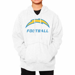 Los Angeles Chargers NFL Youth Run City Hoodie- Kids Pro Football Pullover Sweatshirt- Officially Licensed - White