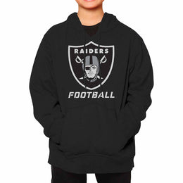 Las Vegas Raiders NFL Youth Run City Hoodie- Kids Pro Football Pullover Sweatshirt- Officially Licensed - Black