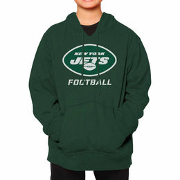 New York Jets NFL Youth Run City Hoodie- Kids Pro Football Pullover Sweatshirt- Officially Licensed - Green