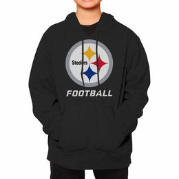 Pittsburgh Steelers NFL Youth Run City Hoodie- Kids Pro Football Pullover Sweatshirt- Officially Licensed - Black