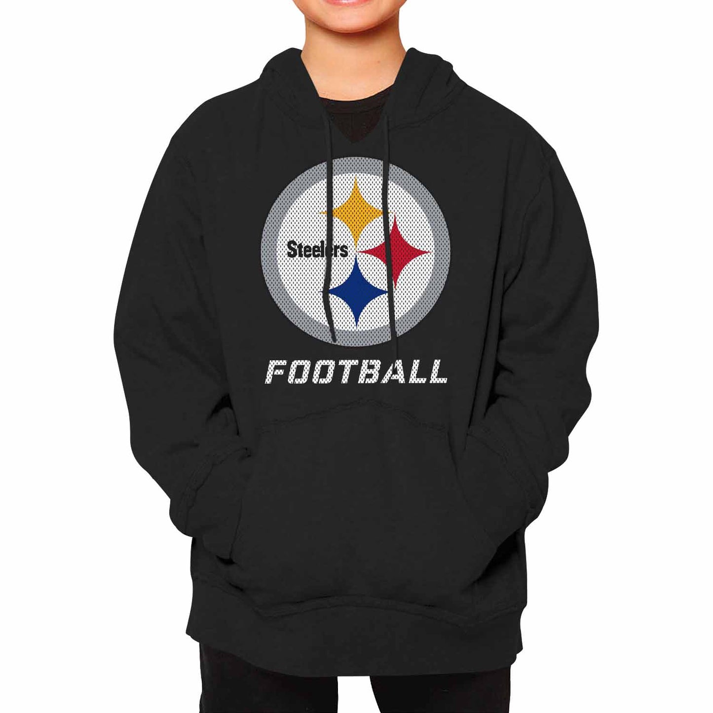 Pittsburgh Steelers NFL Youth Run City Hoodie- Kids Pro Football Pullover Sweatshirt- Officially Licensed - Black