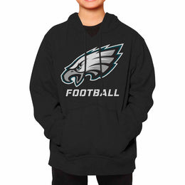 Philadelphia Eagles NFL Youth Run City Hoodie- Kids Pro Football Pullover Sweatshirt- Officially Licensed - Black