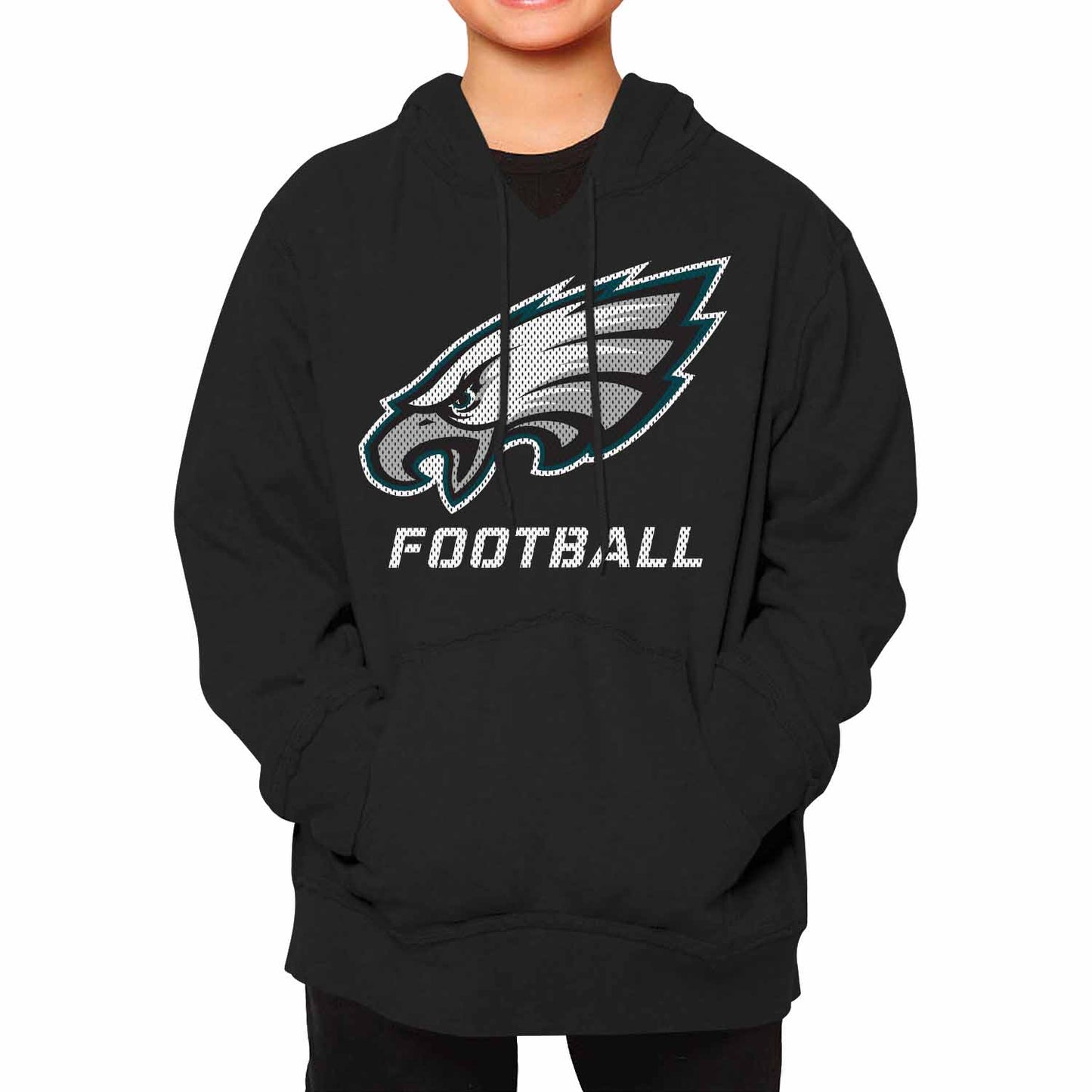 Philadelphia Eagles NFL Youth Run City Hoodie- Kids Pro Football Pullover Sweatshirt- Officially Licensed - Black