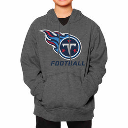 Tennessee Titans NFL Youth Run City Hoodie- Kids Pro Football Pullover Sweatshirt- Officially Licensed - Sport Gray