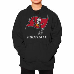 Tampa Bay Buccaneers NFL Youth Run City Hoodie- Kids Pro Football Pullover Sweatshirt- Officially Licensed - Black