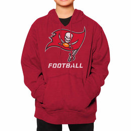 Tampa Bay Buccaneers NFL Youth Run City Hoodie- Kids Pro Football Pullover Sweatshirt- Officially Licensed - Red