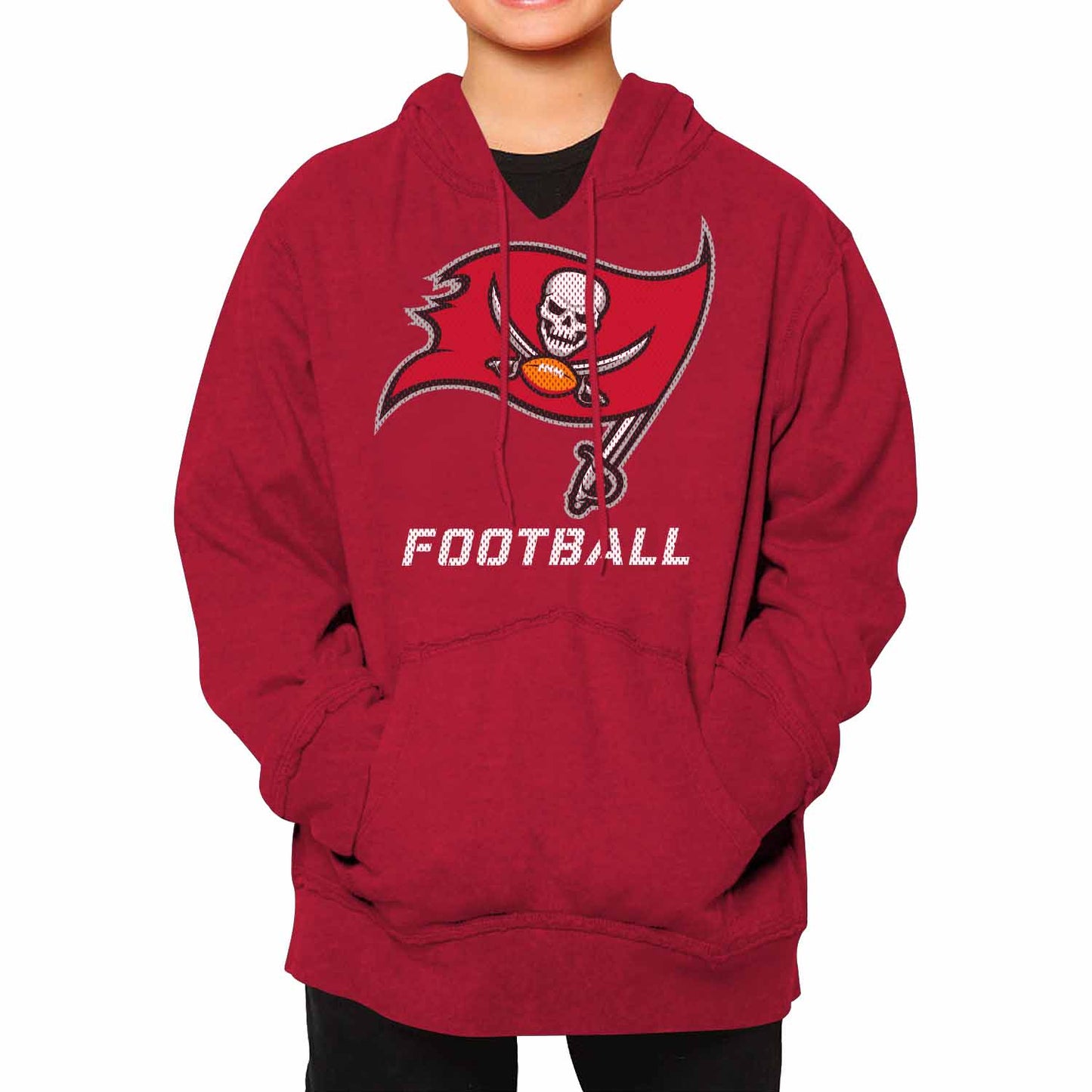 Tampa Bay Buccaneers NFL Youth Run City Hoodie- Kids Pro Football Pullover Sweatshirt Kids Clothes - Red