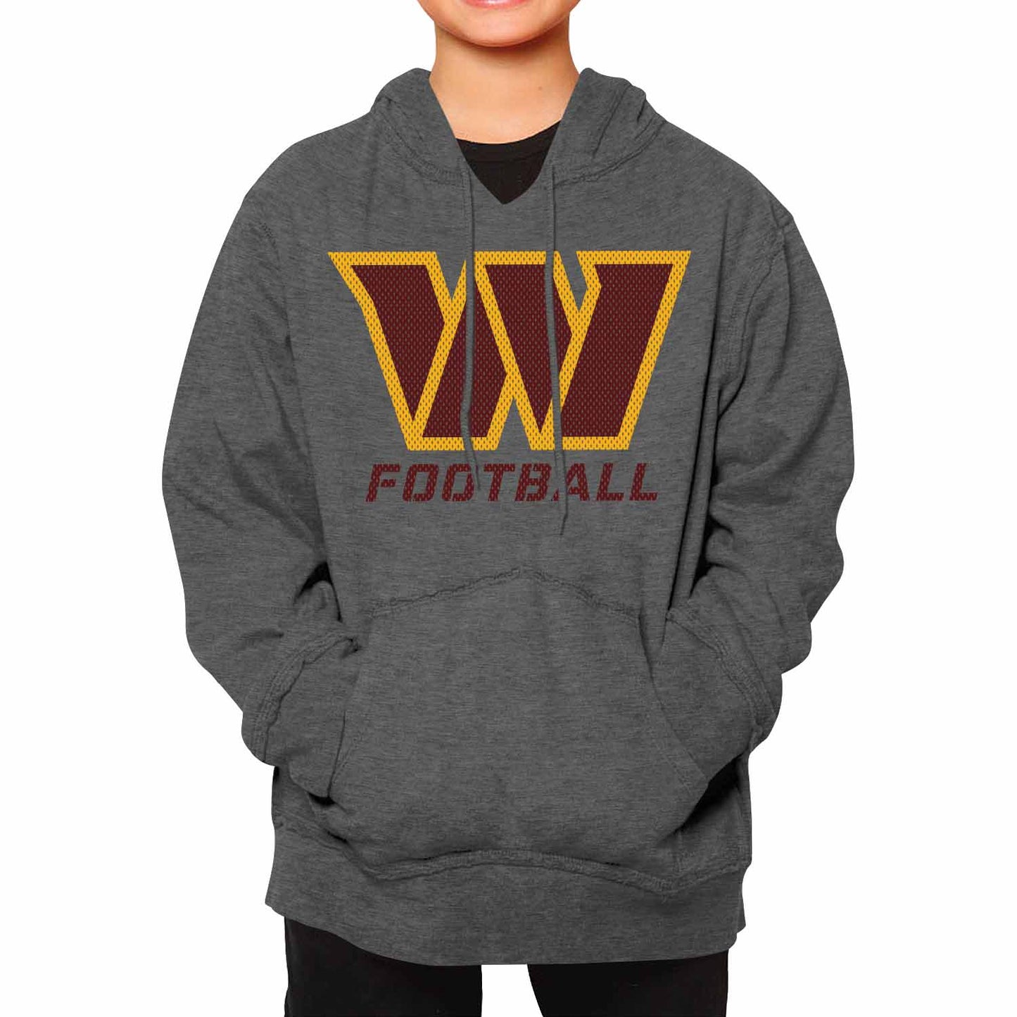 Washington Commanders NFL Youth Run City Hoodie- Kids Pro Football Pullover Sweatshirt Kids Clothes - Sport Gray