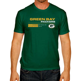 Green Bay Packers Adult NFL Speed Stat Sheet T-Shirt - Forest Green