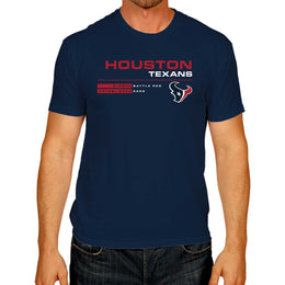 Houston Texans Adult NFL Speed Stat Sheet T-Shirt - Navy