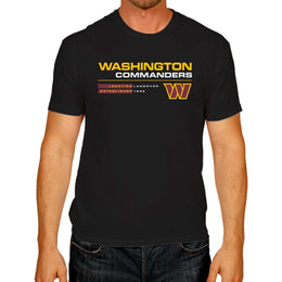 Washington Commanders Adult NFL Speed Stat Sheet T-Shirt - Black