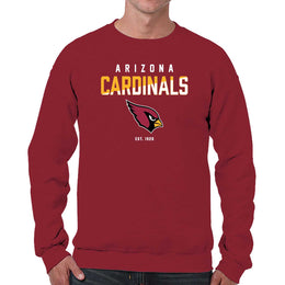 Arizona Cardinals NFL Color Block Fleece Crewneck - Cardinal