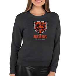 Chicago Bears NFL Womens Ultimate Fan French Terry Slouchy Top- Raglan Sleeves - Charcoal
