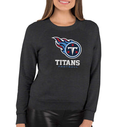 Tennessee Titans NFL Womens Ultimate Fan French Terry Slouchy Top- Raglan Sleeves - Charcoal