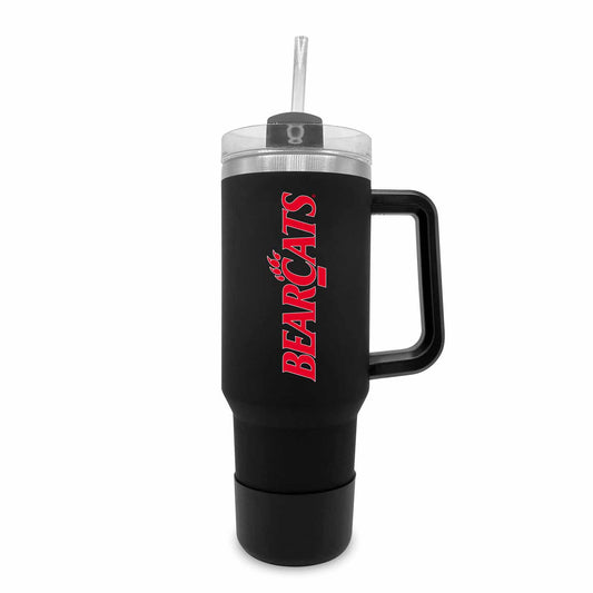 Cincinnati  Bearcats Cincinnati Bearcats 40 oz Tumbler with Handle and Straw - Black