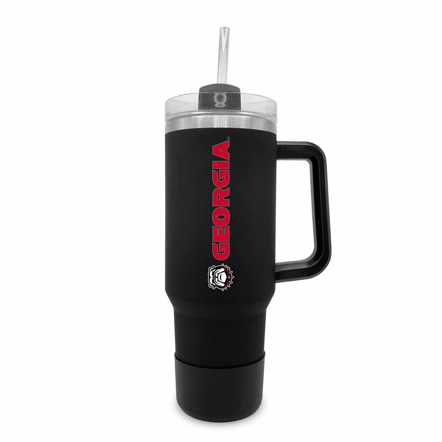Georgia Bulldogs College & University 40 oz Travel Tumbler With Handle - Black