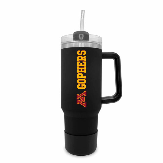 Minnesota Golden Gophers College & University 40 oz Travel Tumbler With Handle - Black