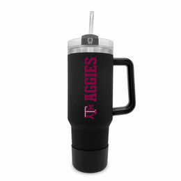 Texas A&M Aggies College & University 40 oz Travel Tumbler With Handle - Black