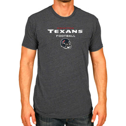 Houston Texans NFL Adult Football Helmet Tagless T-Shirt - Charcoal