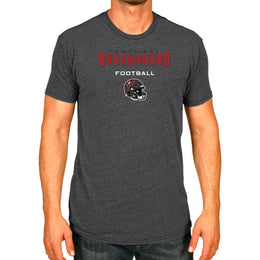 Tampa Bay Buccaneers NFL Adult Football Helmet Tagless T-Shirt - Charcoal