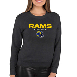 Los Angeles Rams NFL Womens Helmet French Terry Slouchy Top - Charcoal