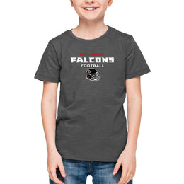 Atlanta Falcons NFL Youth Football Helmet Tagless T-Shirt - Charcoal