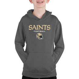 New Orleans Saints NFL Youth Football Helmet Hood - Charcoal