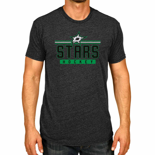 Dallas Stars Adult NHL Heather Charcoal True Fan Hockey T-Shirt - Charcoal