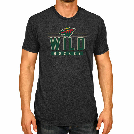 Minnesota Wild Adult NHL Heather Charcoal True Fan Hockey T-Shirt - Charcoal