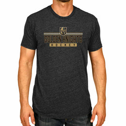 Las Vegas Golden Knights Adult NHL Heather Charcoal True Fan Hockey T-Shirt - Charcoal