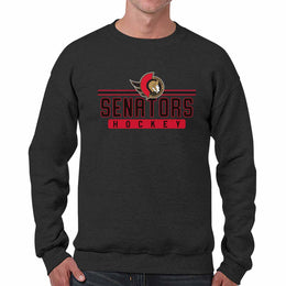 Ottawa Senators NHL Charcoal True Fan Crewneck Sweatshirt - Charcoal