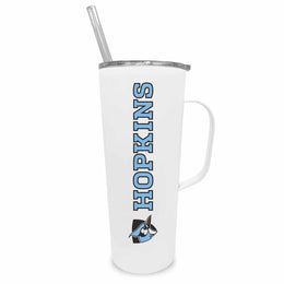 Johns Hopkins Blue Jays NCAA Stainless Steel 20oz Roadie With Handle & Dual Option Lid With Straw - White