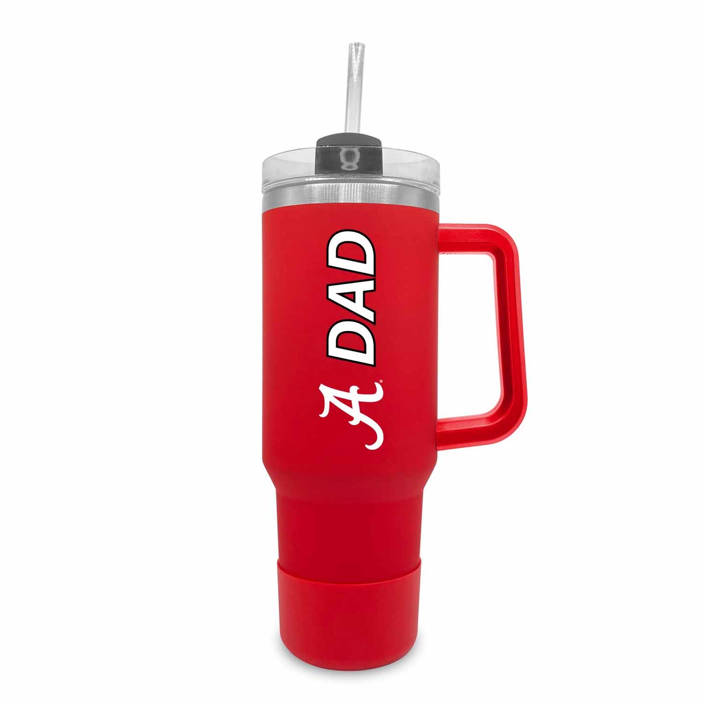 Alabama Crimson Tide Collegiate 40oz Stainless Steel Travel Tumbler with Handle for Dad - Crimson