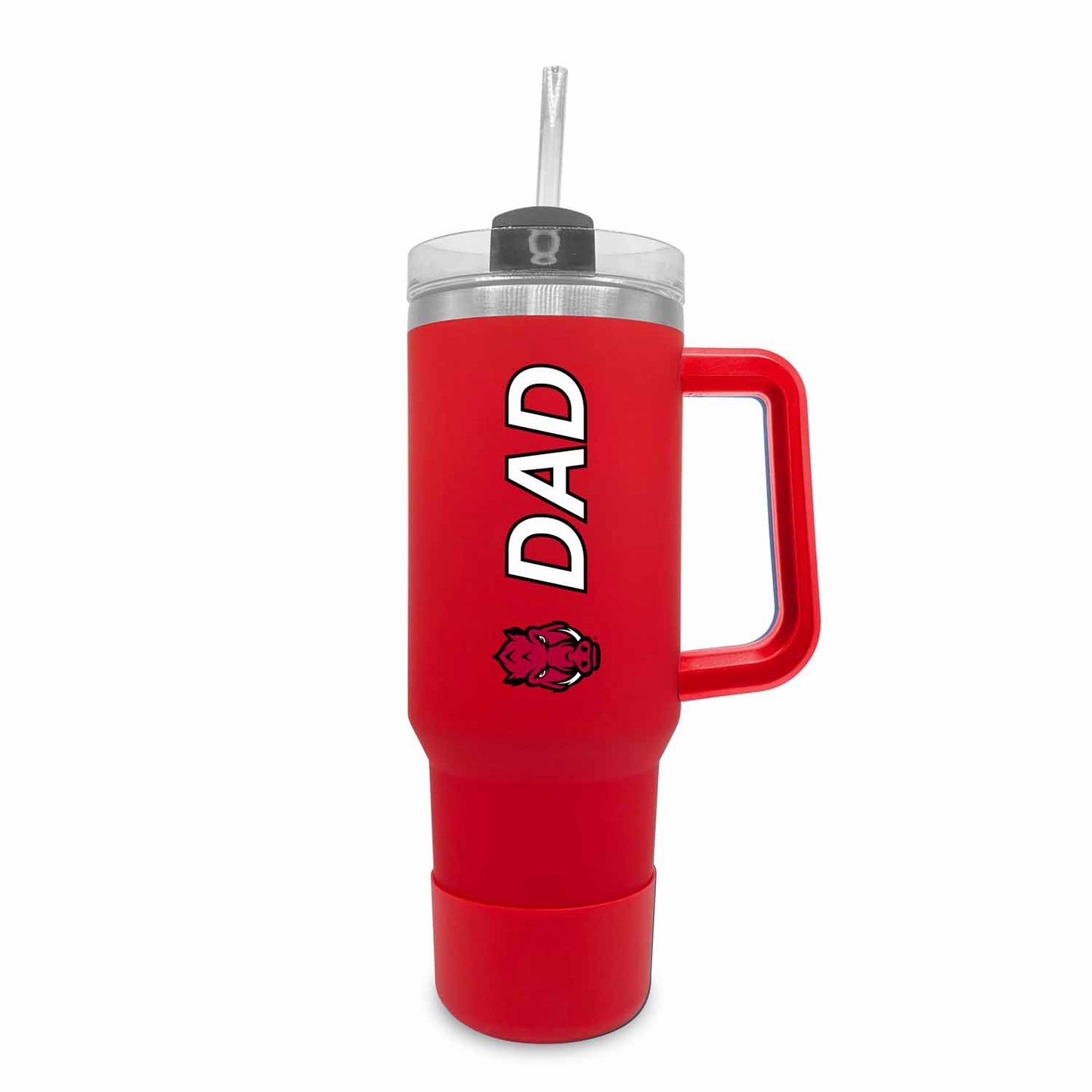 Arkansas Razorbacks Collegiate 40oz Stainless Steel Travel Tumbler with Handle for Dad - Cardinal