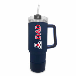 Arizona Wildcats Collegiate 40oz Stainless Steel Travel Tumbler with Handle for Dad - Navy