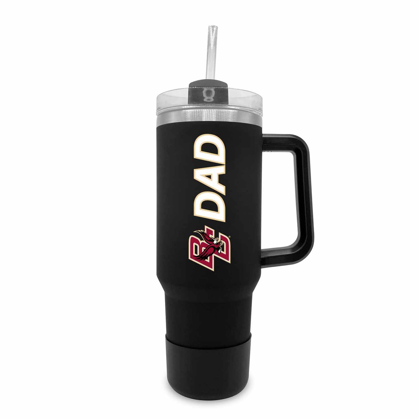 Boston College Eagles Collegiate 40oz Stainless Steel Travel Tumbler with Handle for Dad - Black