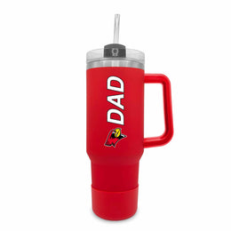Illinois State Redbirds Collegiate 40oz Stainless Steel Travel Tumbler with Handle for Dad - Red