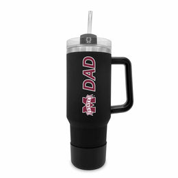 Mississippi State Bulldogs Collegiate 40oz Stainless Steel Travel Tumbler with Handle for Dad - Black