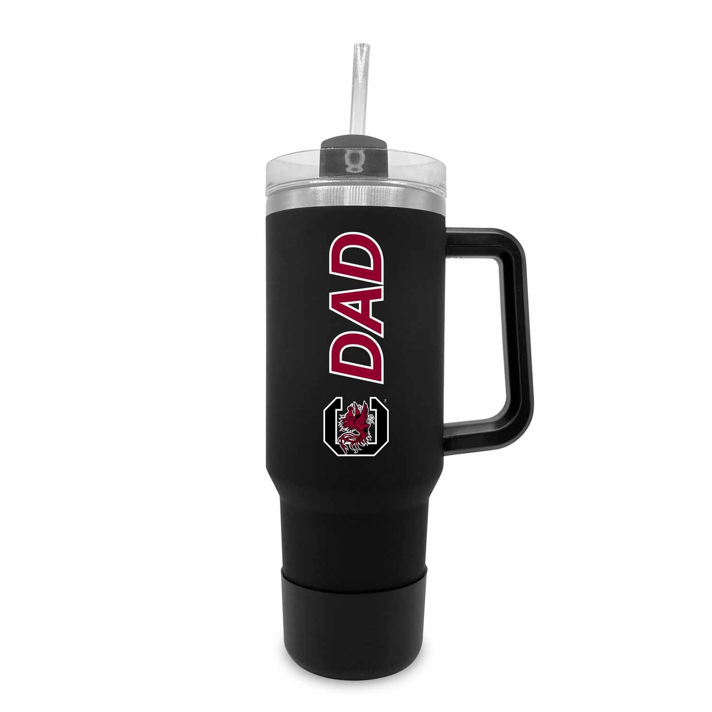 South Carolina Gamecocks Collegiate 40oz Stainless Steel Travel Tumbler with Handle for Dad - Black