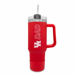 Houston Cougars Collegiate 40oz Stainless Steel Travel Tumbler with Handle for Dad - Red