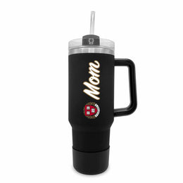 Harvard Crimson Collegiate 40oz Stainless Steel Travel Tumbler with Handle for Mom - Black