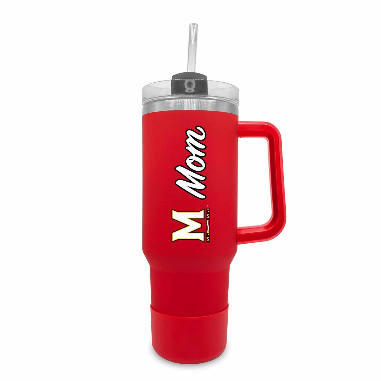 Maryland Terrapins Collegiate 40oz Stainless Steel Travel Tumbler with Handle for Mom - Red