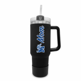 Memphis  Tigers Collegiate 40oz Stainless Steel Travel Tumbler with Handle for Mom - Black