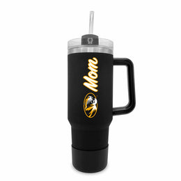 Missouri Tigers Collegiate 40oz Stainless Steel Travel Tumbler with Handle for Mom - Black