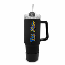 Pitt Panthers Collegiate 40oz Stainless Steel Travel Tumbler with Handle for Mom - Black