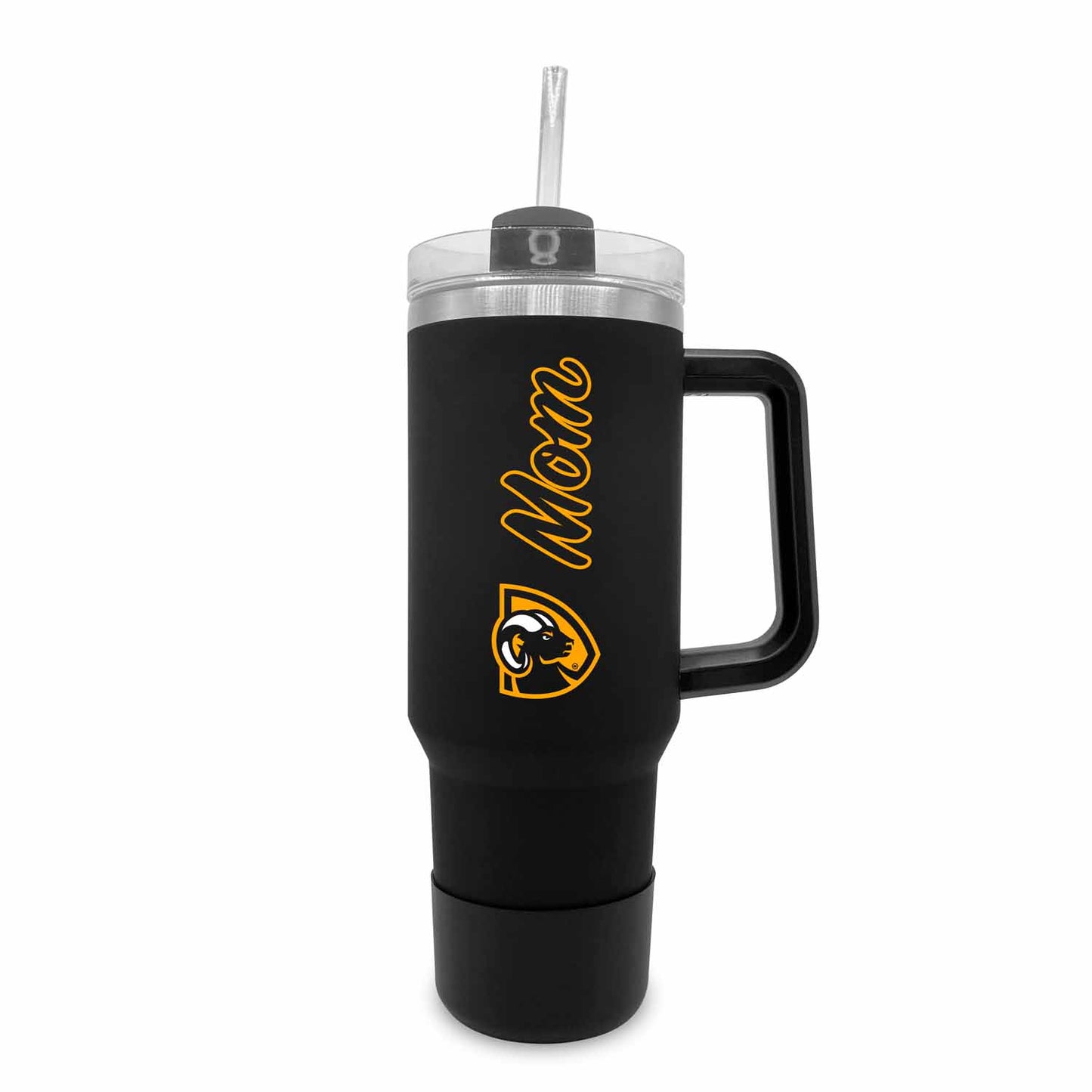 VCU Rams Collegiate 40oz Stainless Steel Travel Tumbler with Handle for Mom - Black