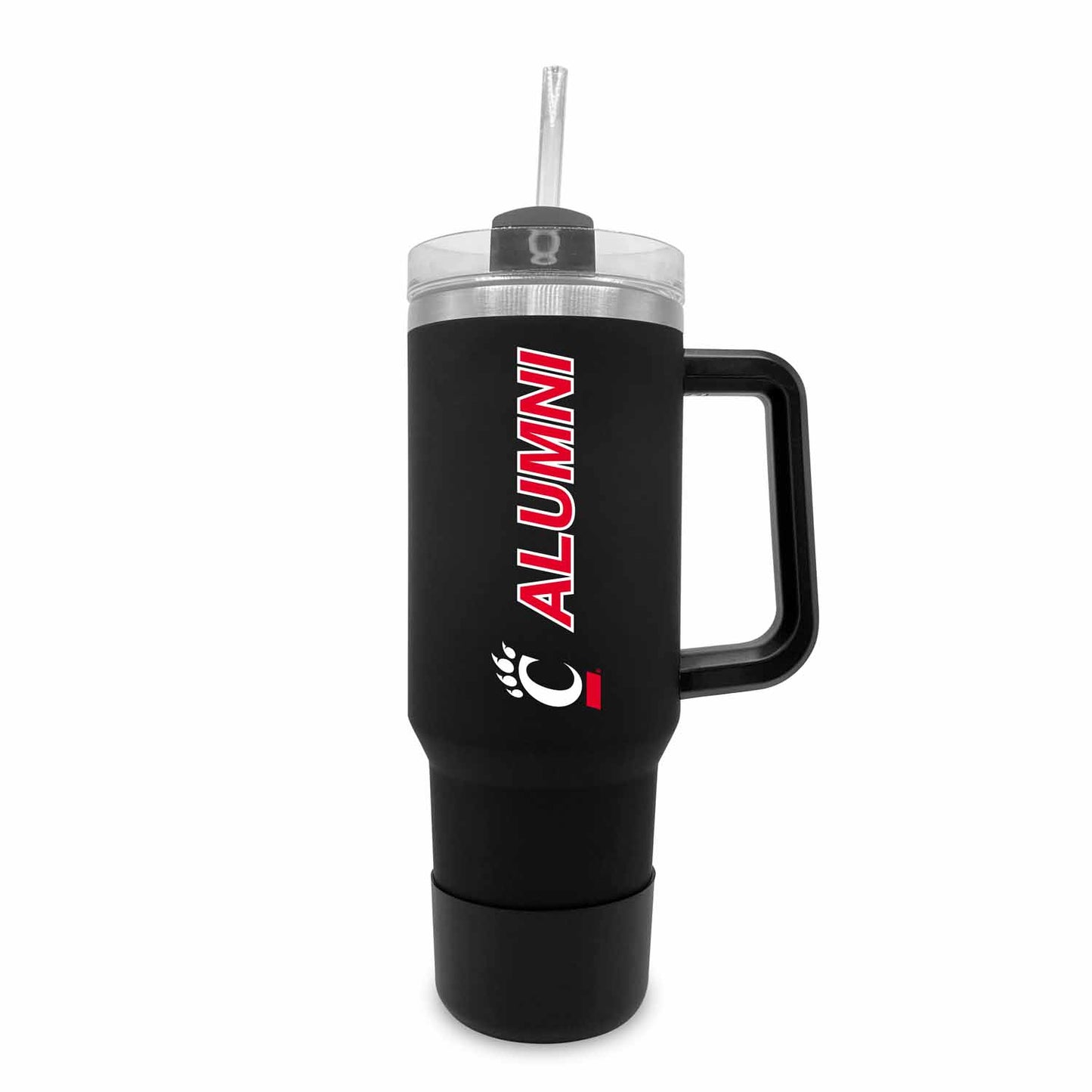 Cincinnati  Bearcats Collegiate 40oz Stainless Steel Travel Tumbler with Handle for Alumni - Black