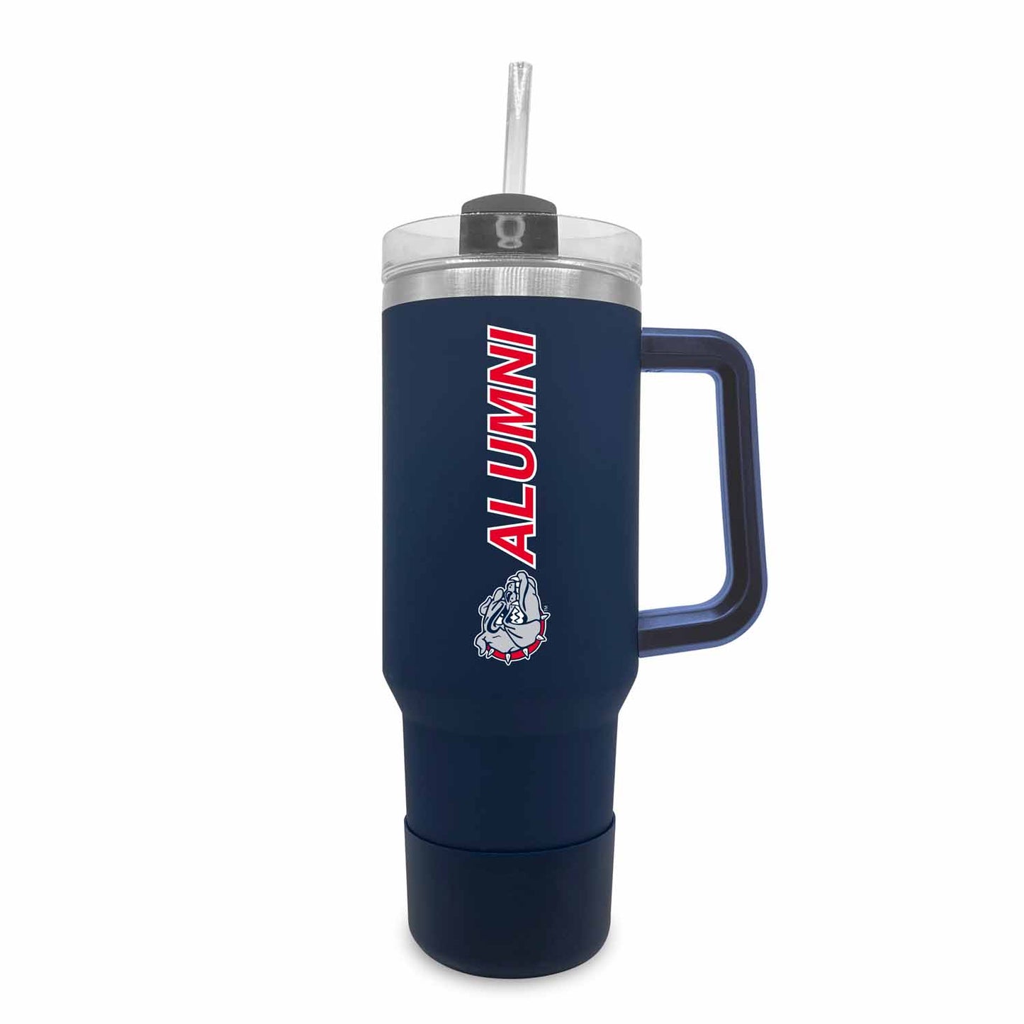 Gonzaga Bulldogs Collegiate 40oz Stainless Steel Travel Tumbler with Handle for Alumni - Navy
